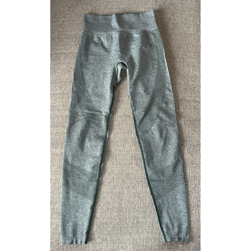 Victorias Secret Pink Active Leggings Womens XS Green Athleisure Seamless Stretc